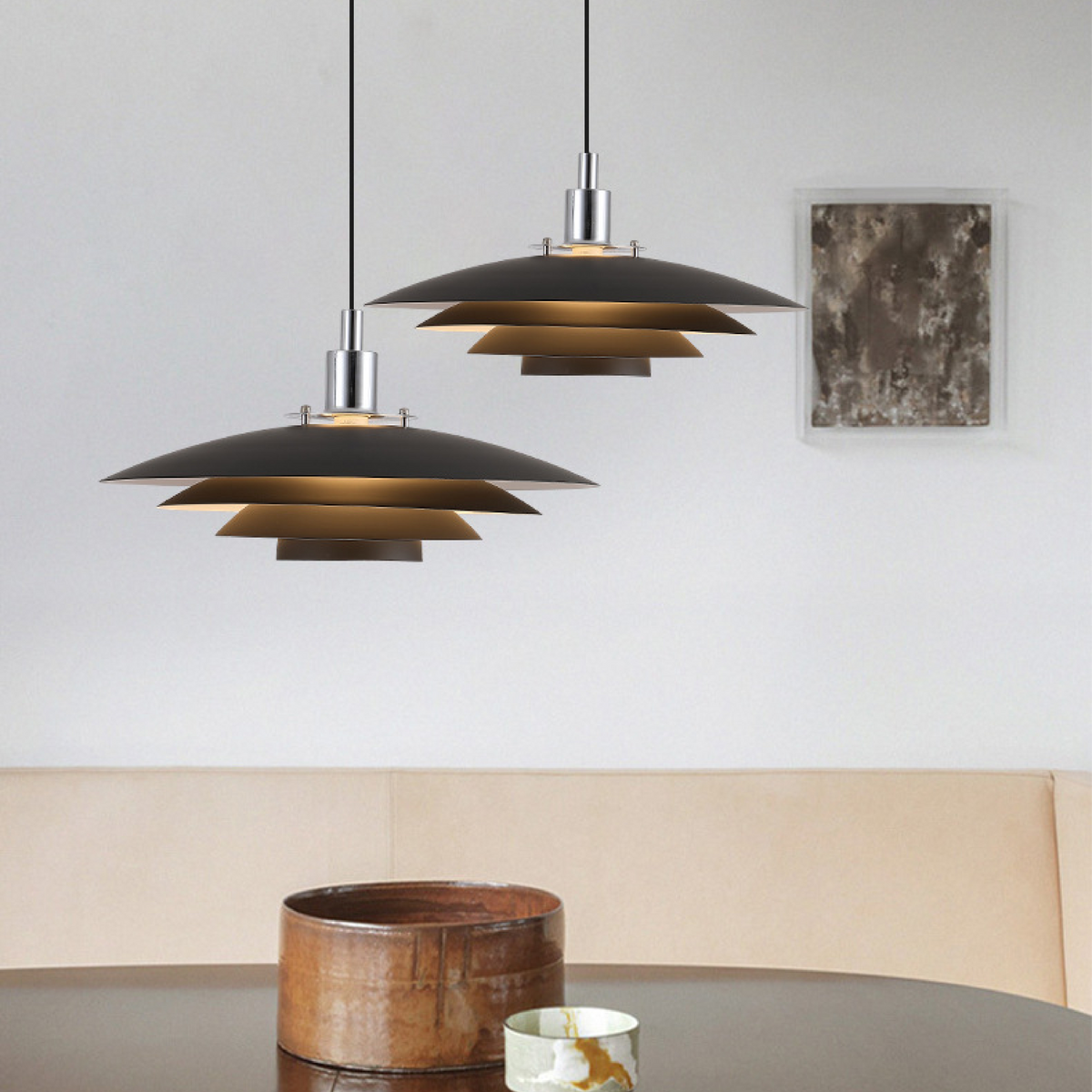 Metal Layer Pendant Light – Modern Scandinavian Layered Lighting