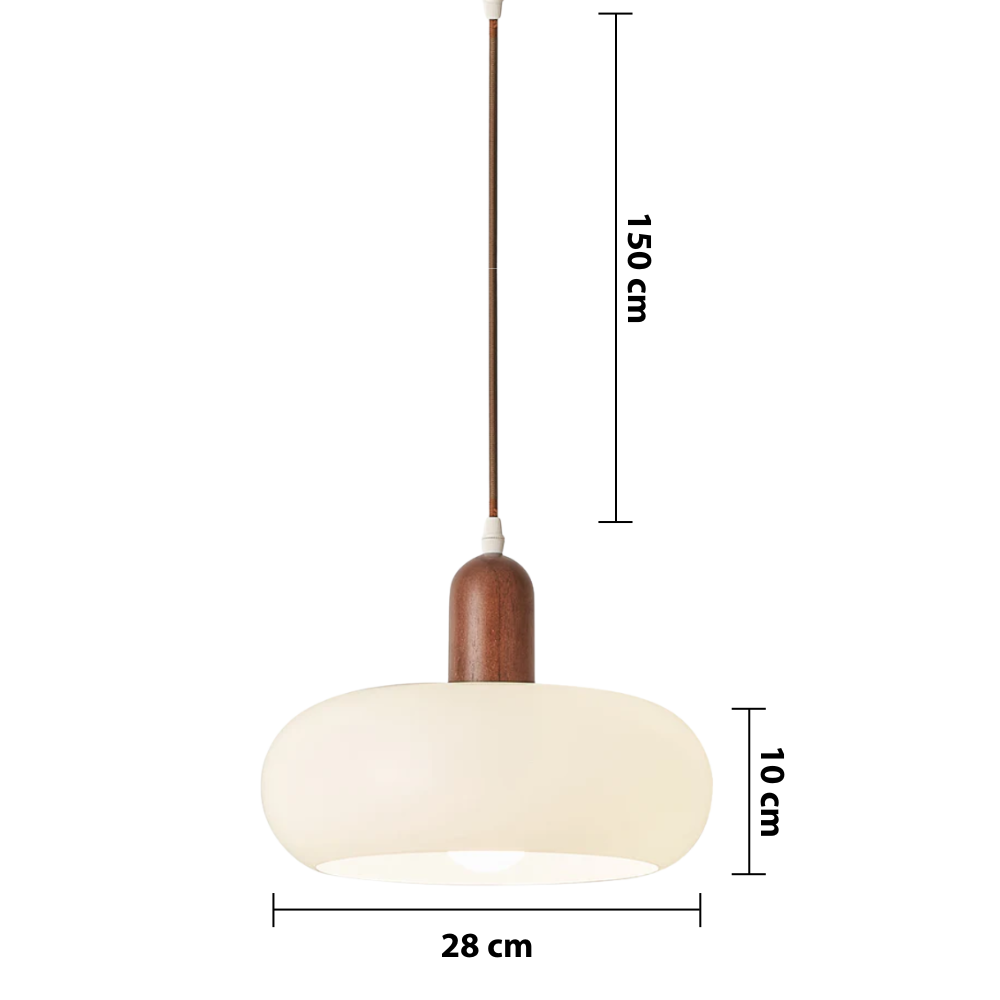 Nordic Cream Pendant Light – Modern Scandinavian Glass Lighting