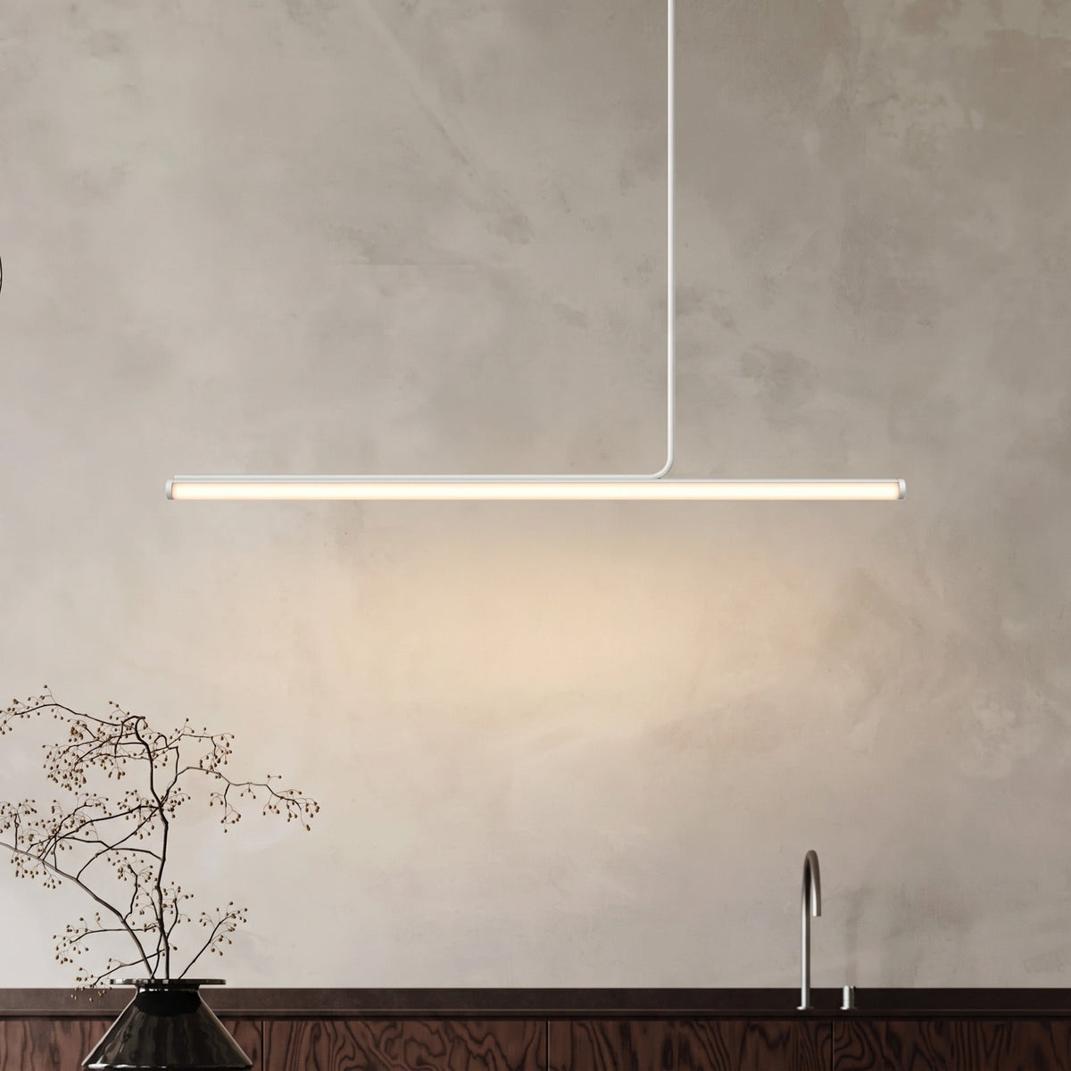 Slim Linear LED Pendant Light – Minimalist Bar Lighting