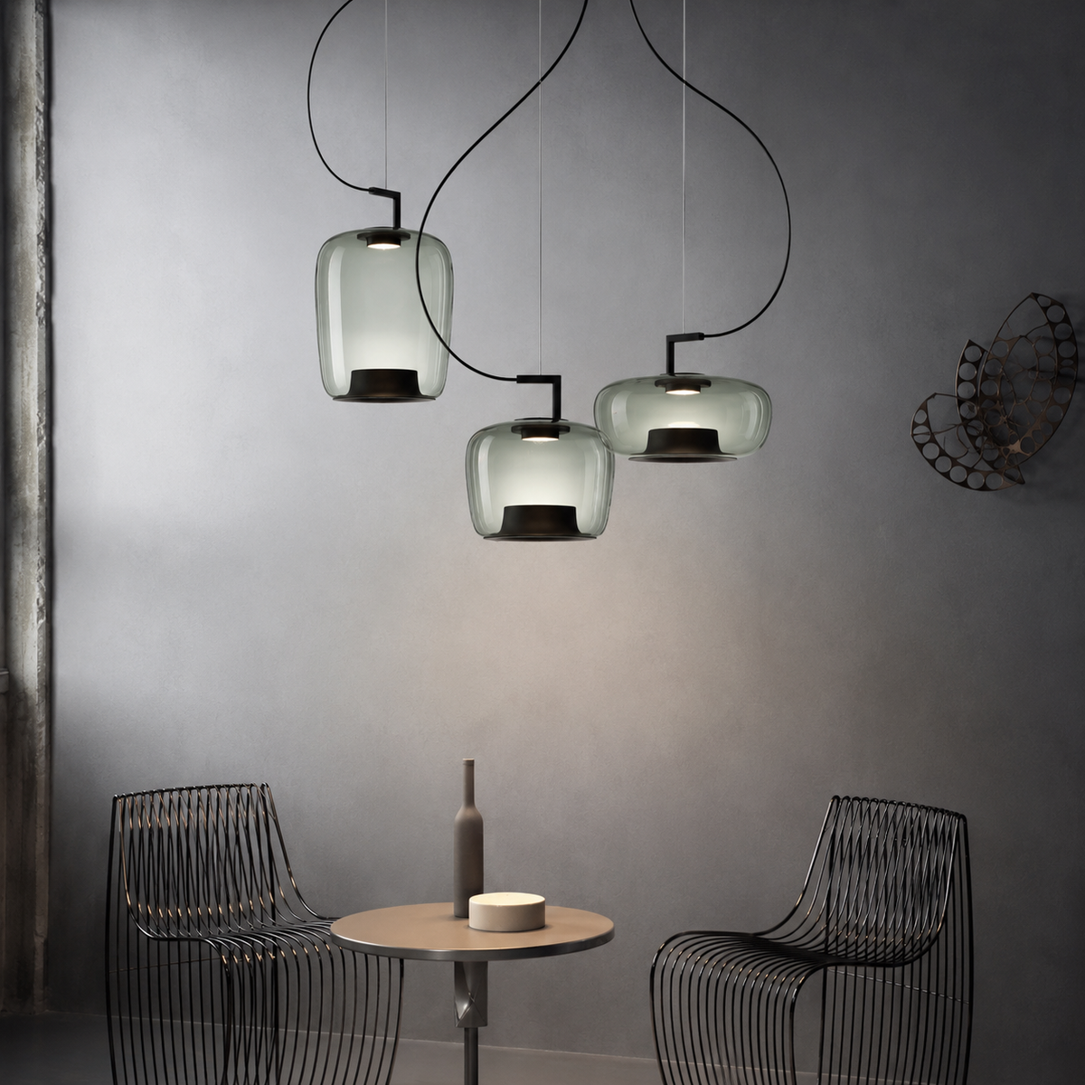 Modern Glass Pendant Light – Elegant Amber Glass Lighting