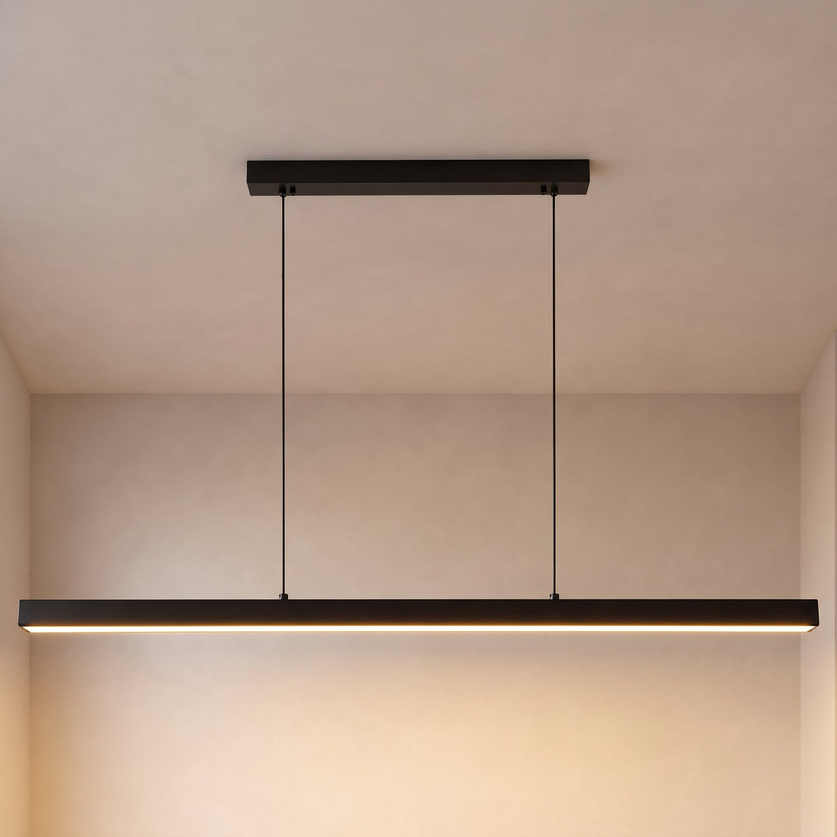 Slim Linear LED Pendant Light – Minimalist Dining Room Lighting
