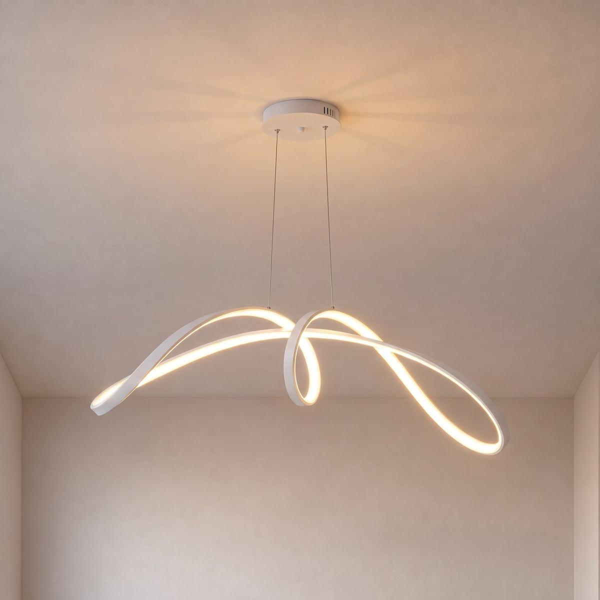 Sculptural Spiral LED Pendant Light – Contemporary Hanging Lighting