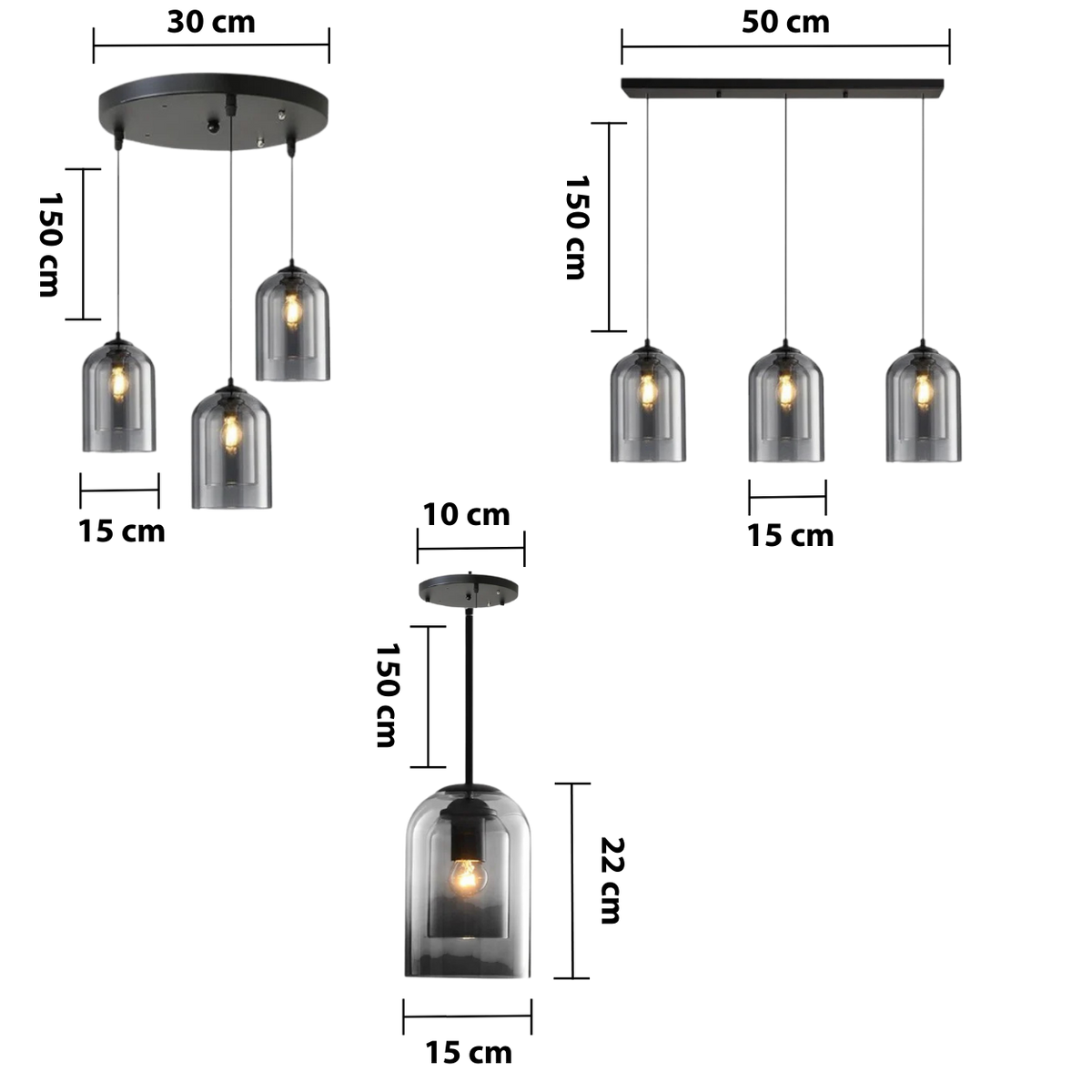 Modern Glass Pendant Light – Contemporary Double-Layer Hanging Lighting