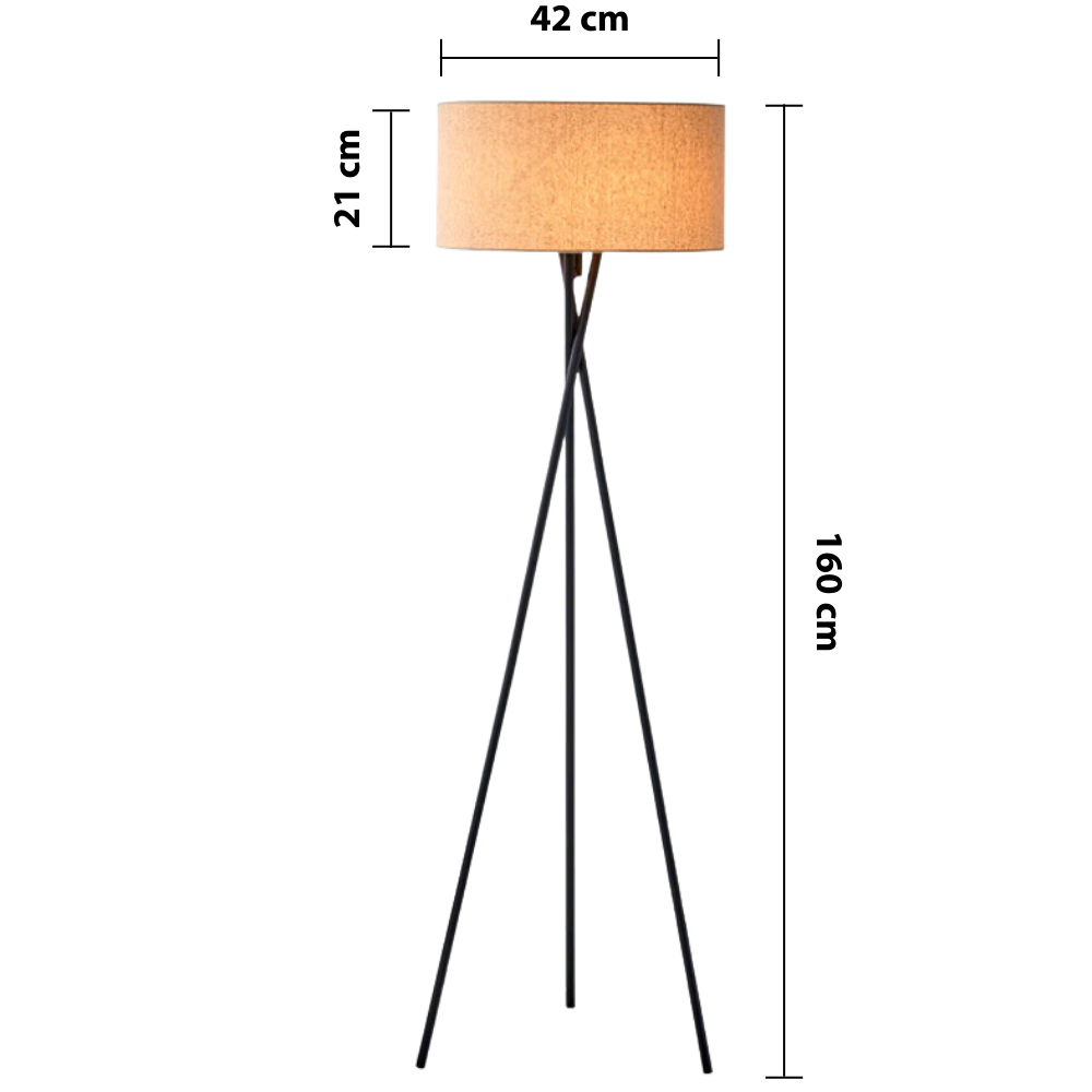 Tripod Fabric Floor Lamp – Modern Minimalist Lighting