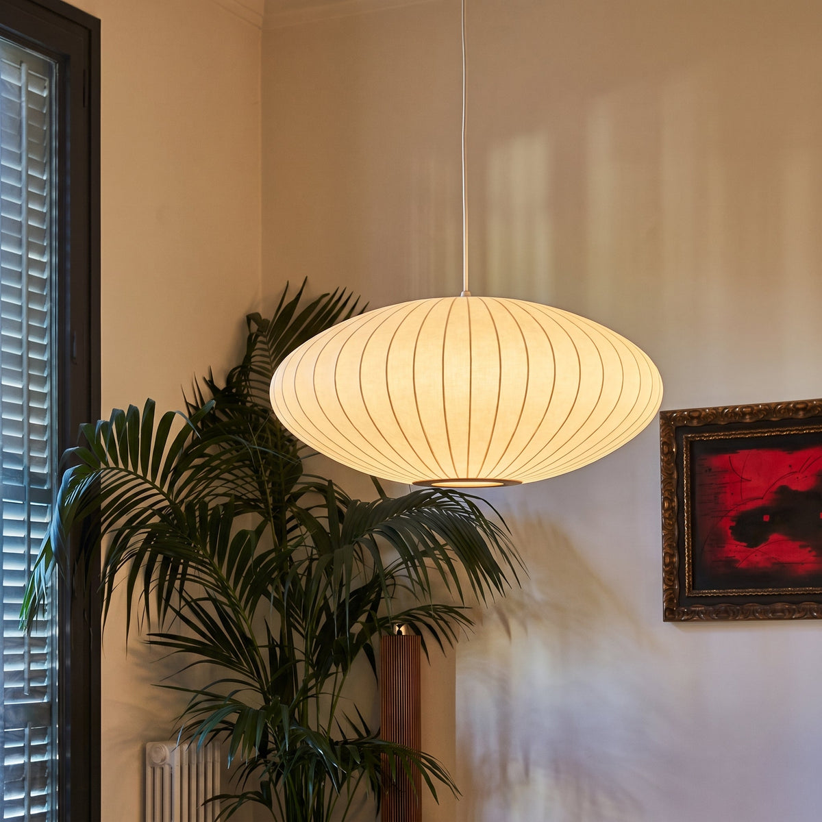 Italian Silk Pendant Light – Elegant Modern Hanging Lighting