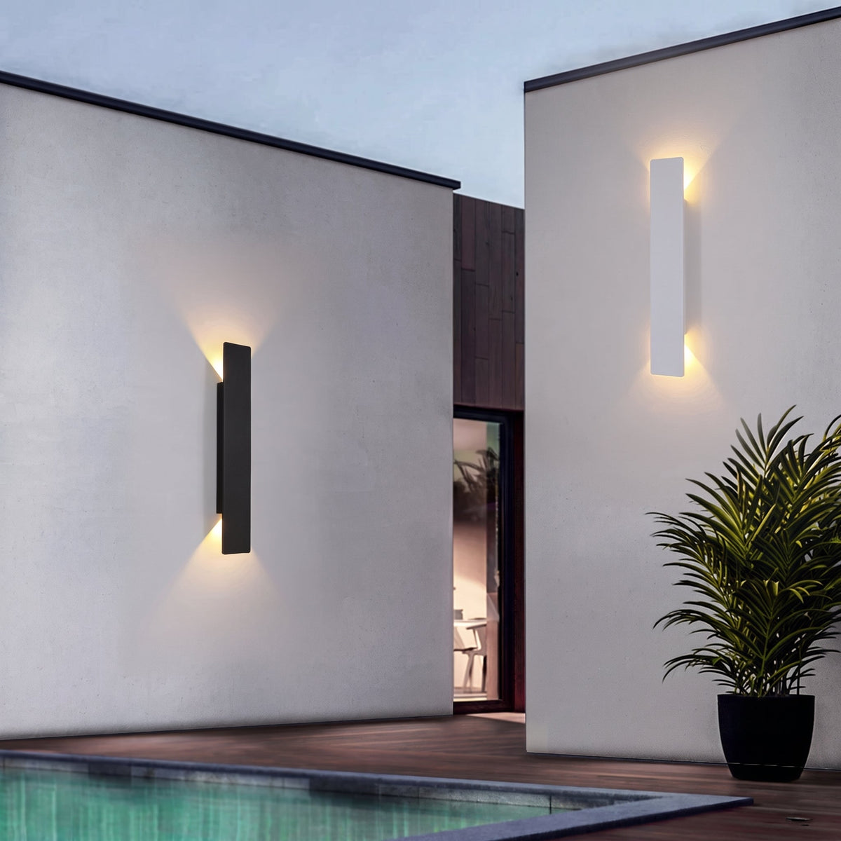 Waterproof LED Strip Wall Lamp – Modern Up and Down Outdoor Lighting