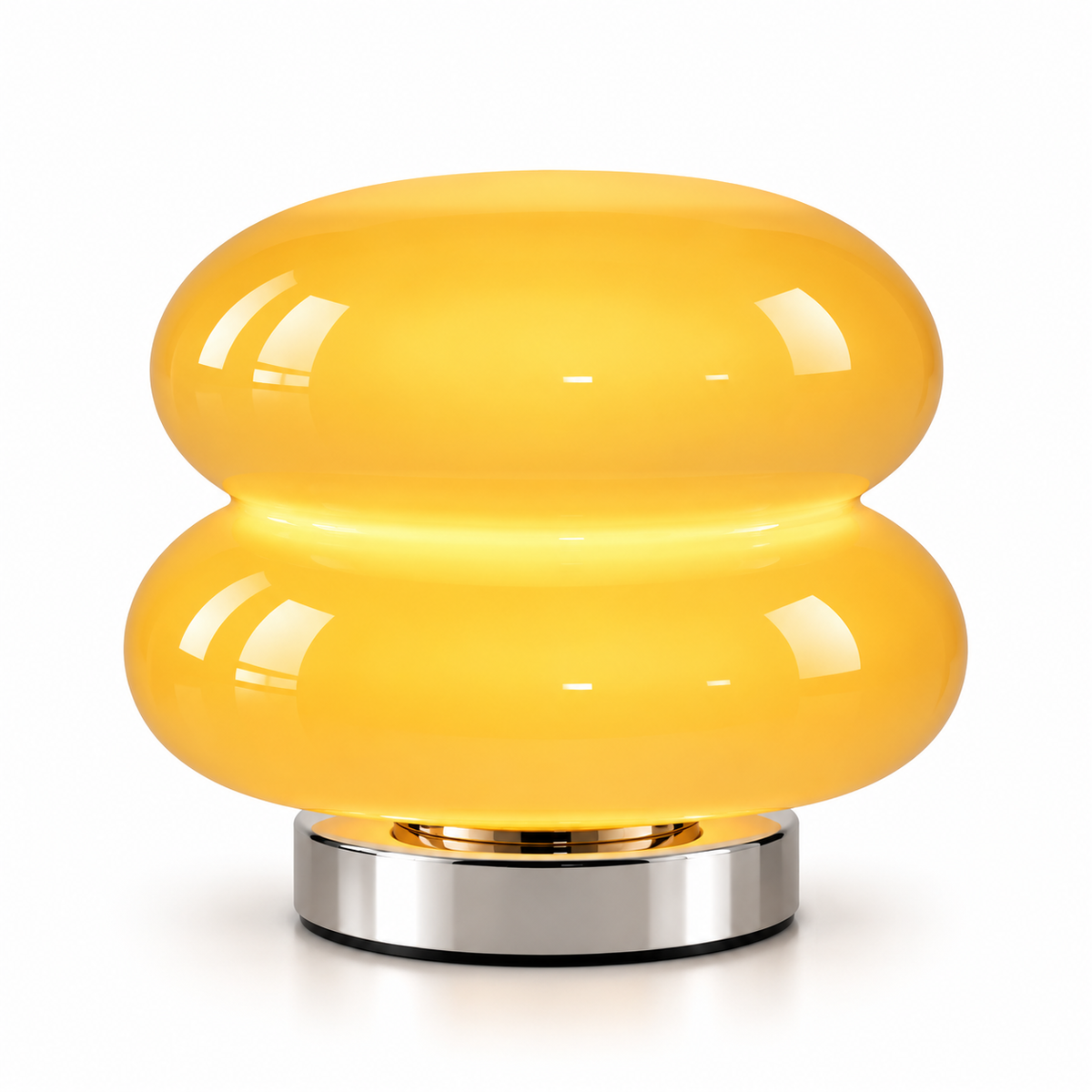 Double-Layer Glass Table Lamp – Retro Bauhaus Lighting