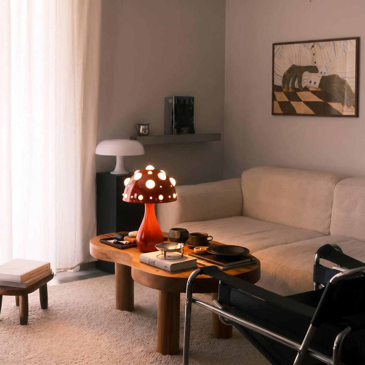 Retro Mushroom Table Lamp – Decorative LED Lighting