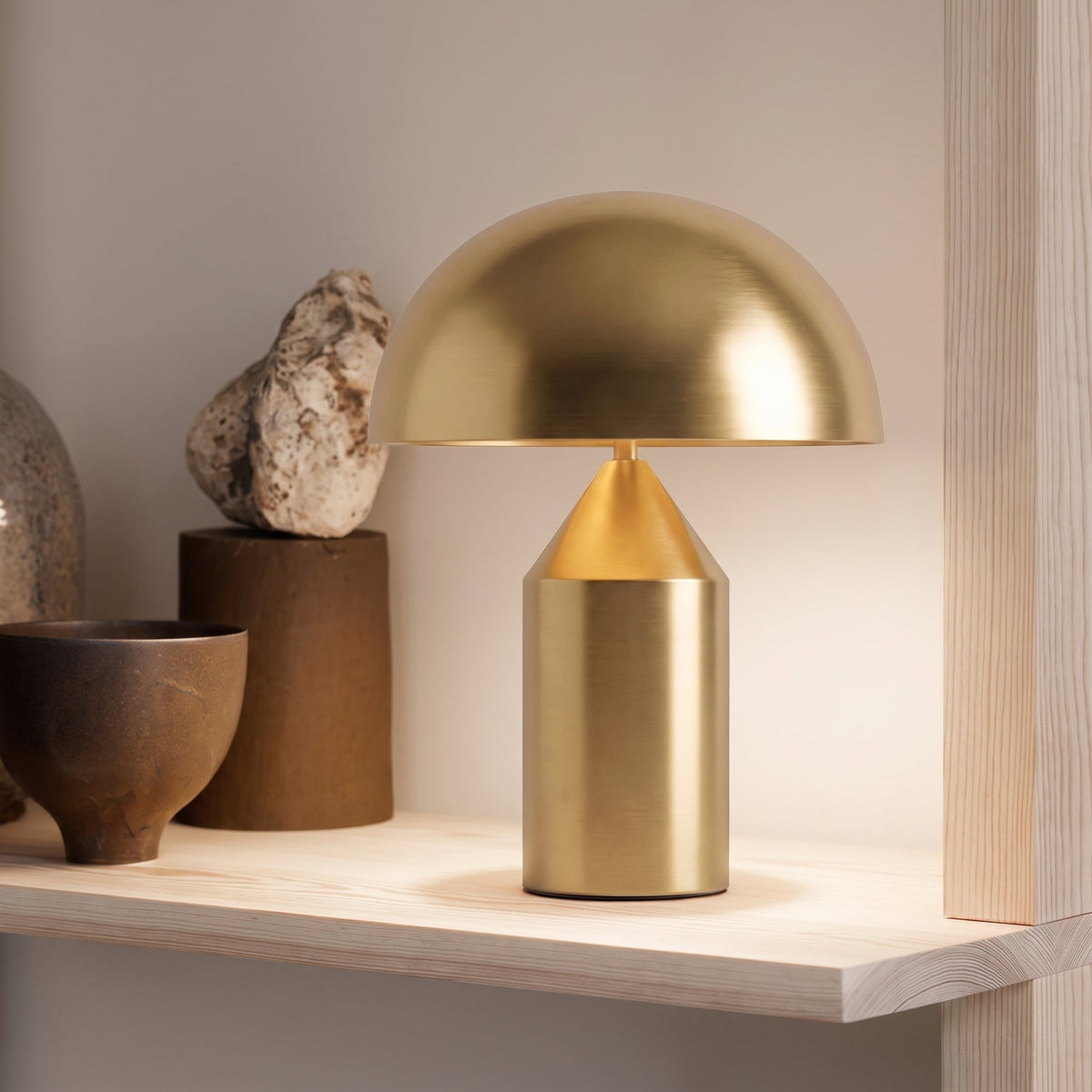 Dome Mushroom Table Lamp – Retro Metal Lighting