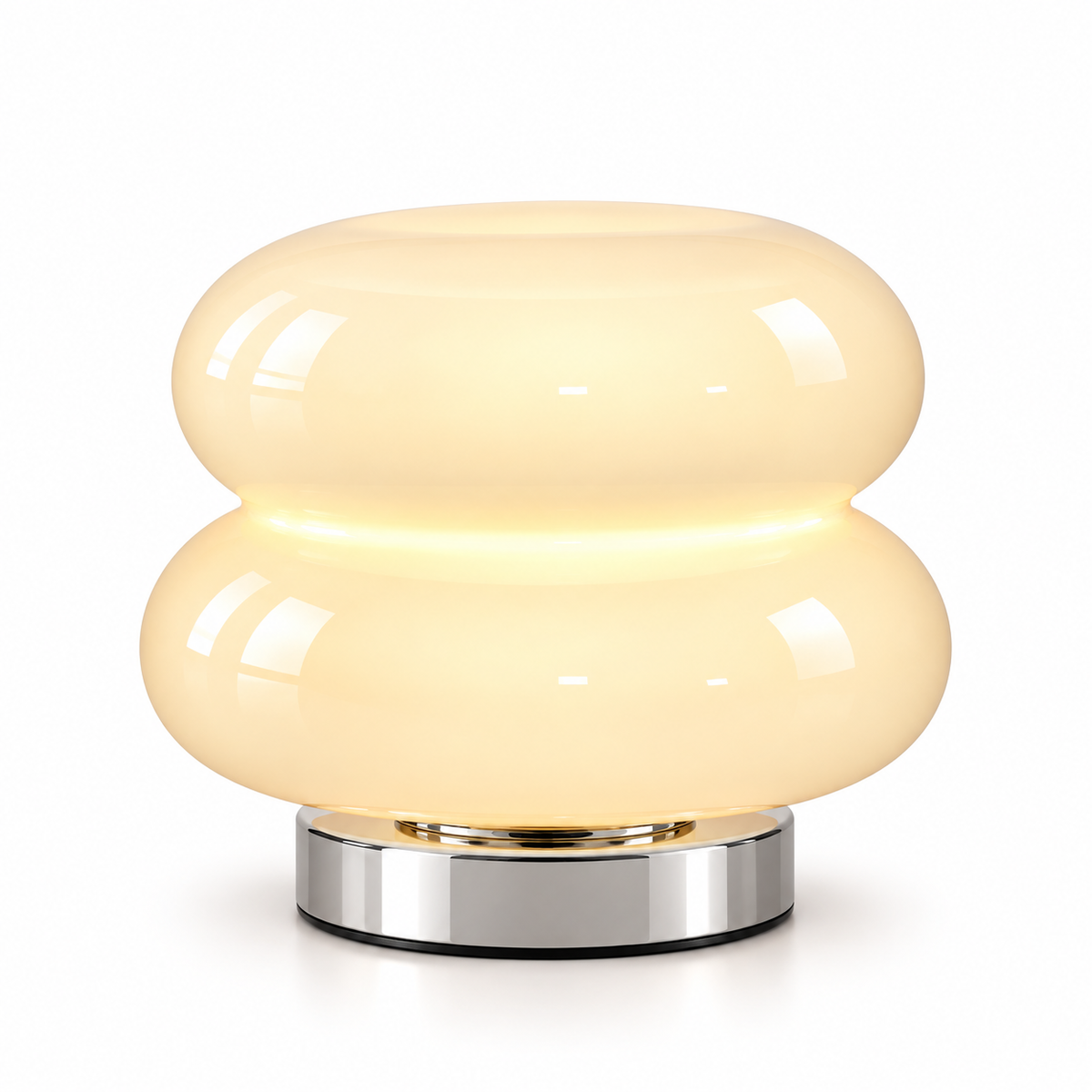 Double-Layer Glass Table Lamp – Retro Bauhaus Lighting