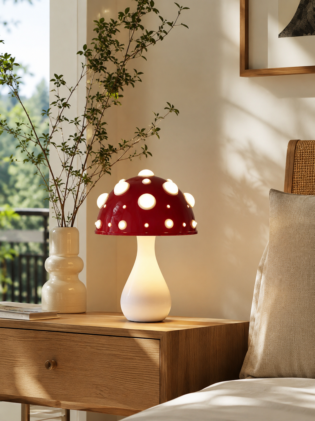 Retro Mushroom Table Lamp – Decorative LED Lighting