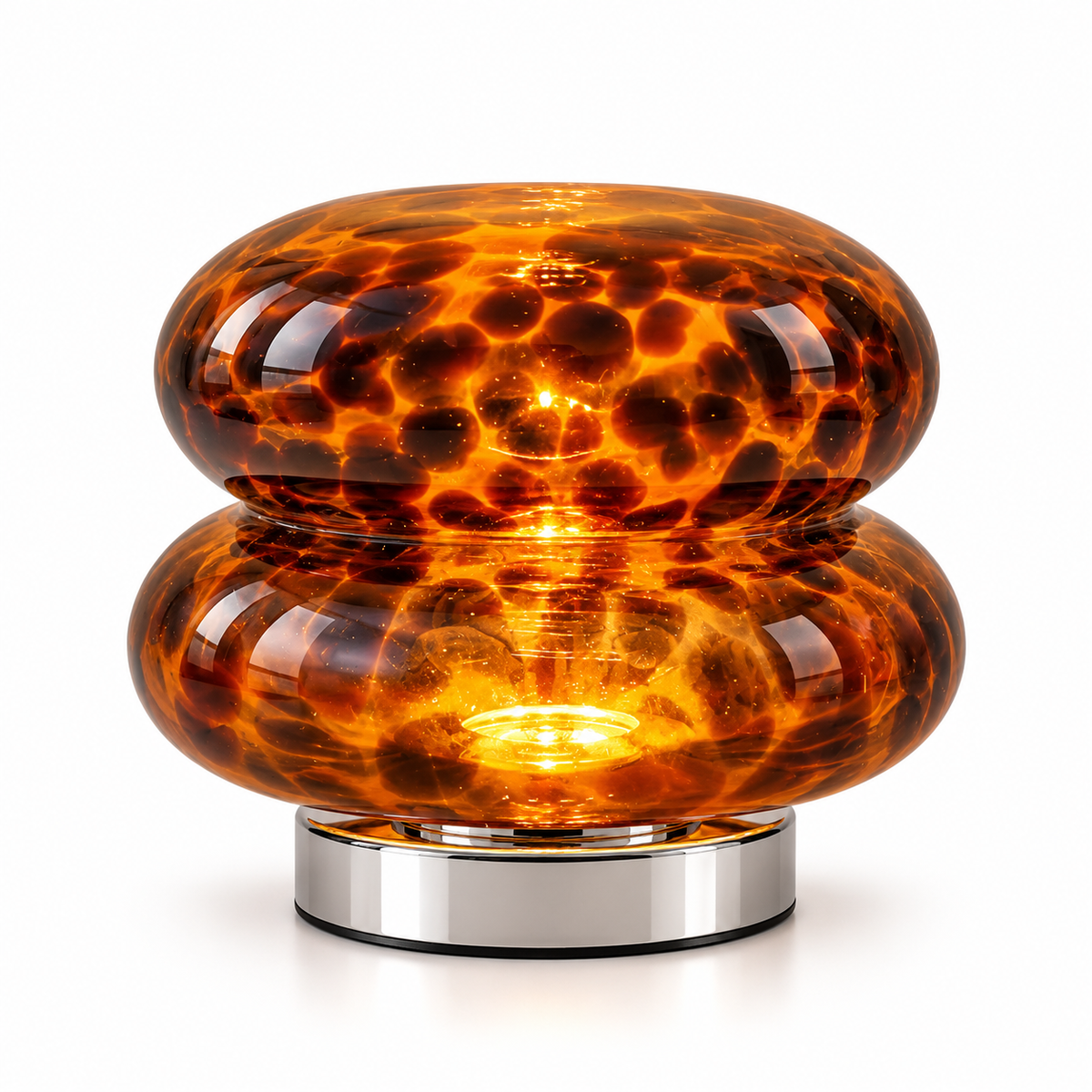 Double-Layer Glass Table Lamp – Retro Bauhaus Lighting