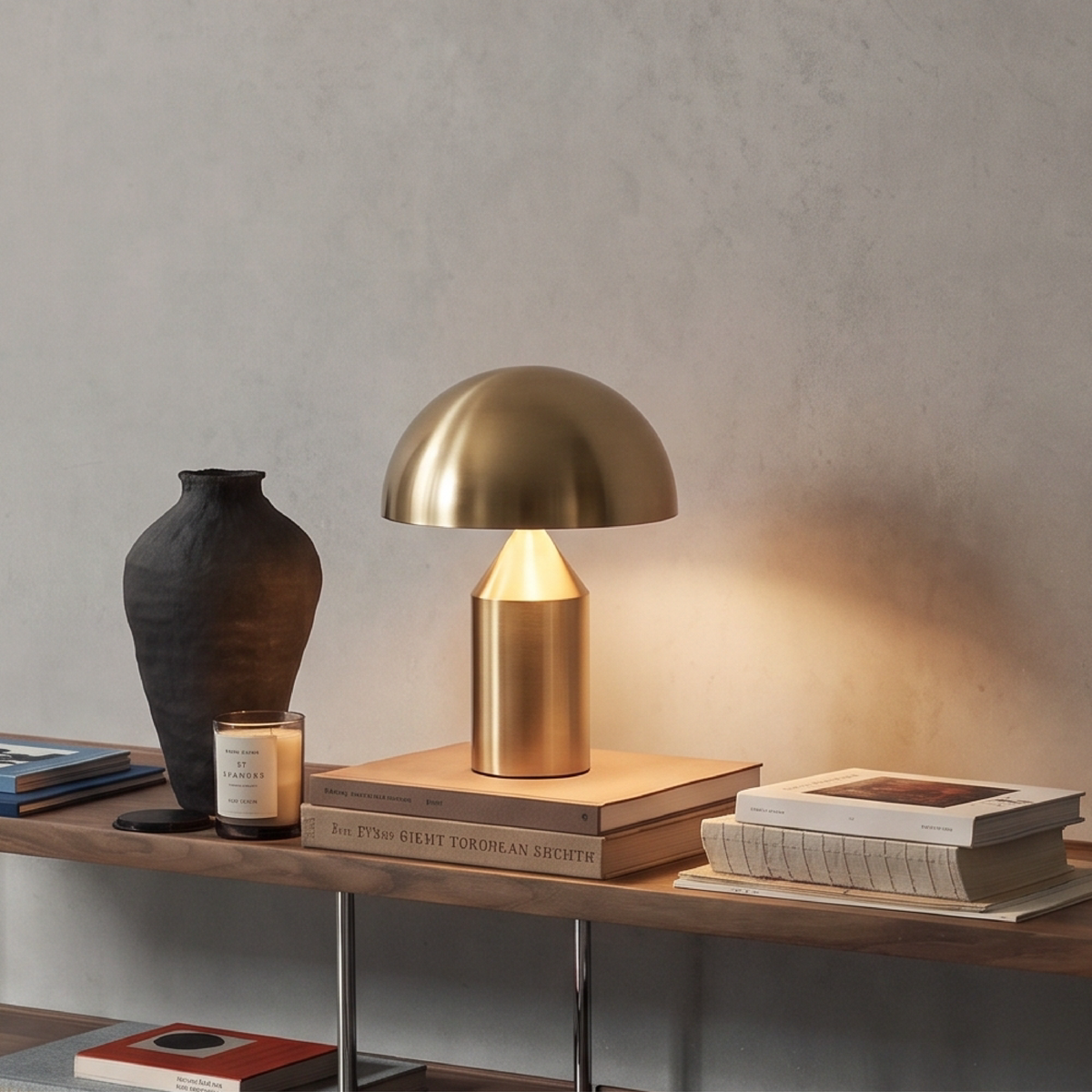 Dome Mushroom Table Lamp – Retro Metal Lighting