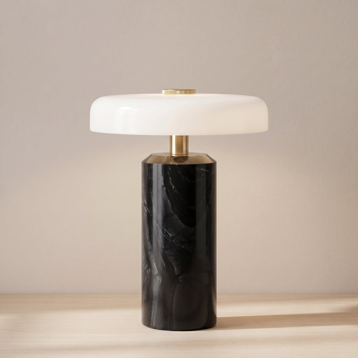 Marble Glass Table Lamp – Modern Rechargeable Ambient Lighting