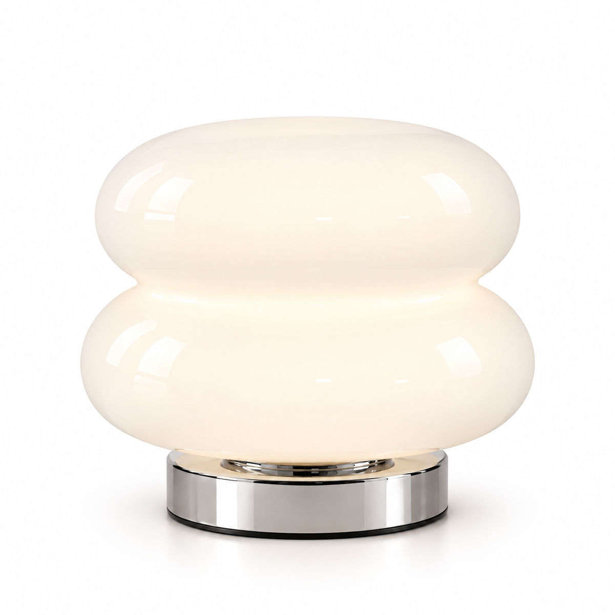 Double-Layer Glass Table Lamp – Retro Bauhaus Lighting