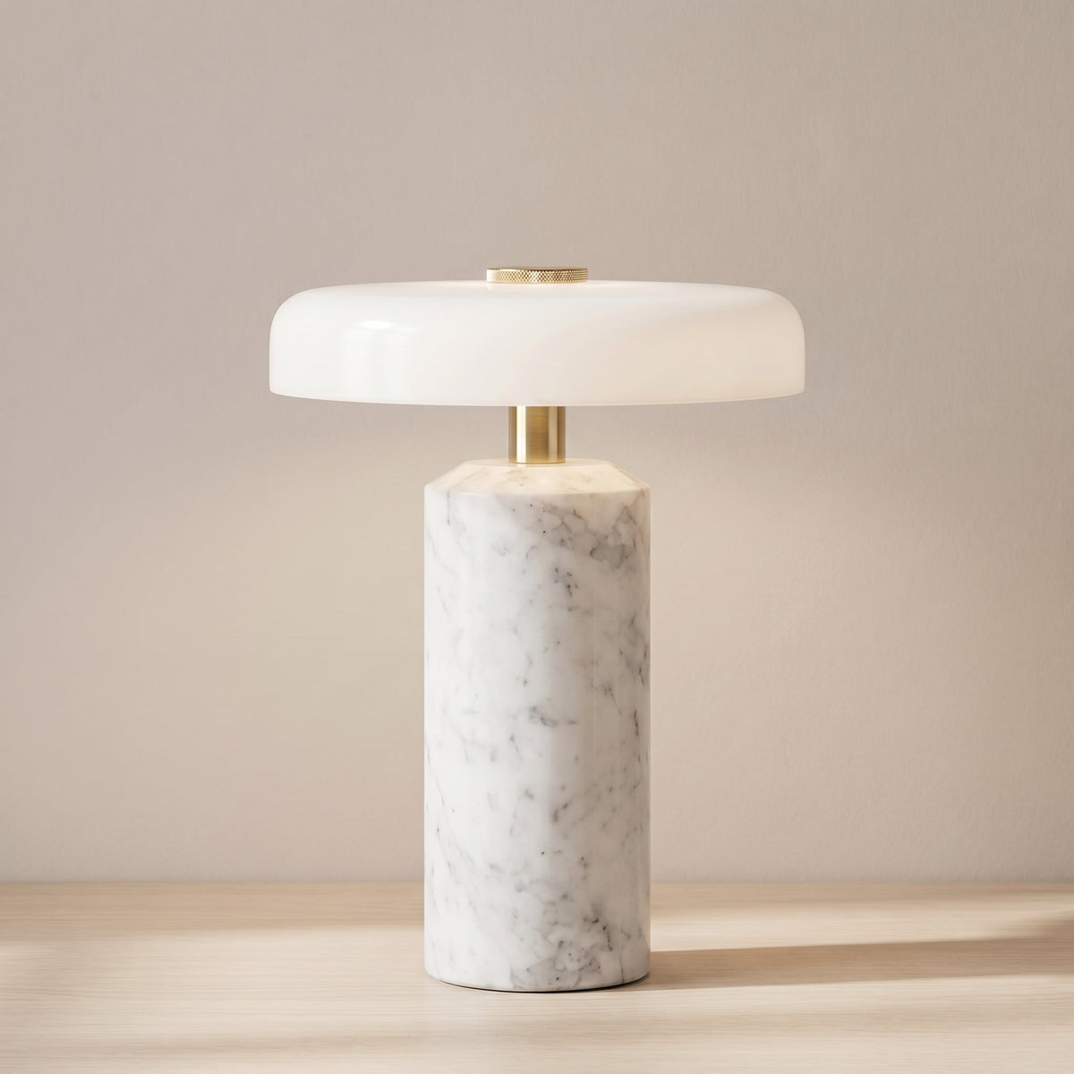 Marble Glass Table Lamp – Modern Rechargeable Ambient Lighting