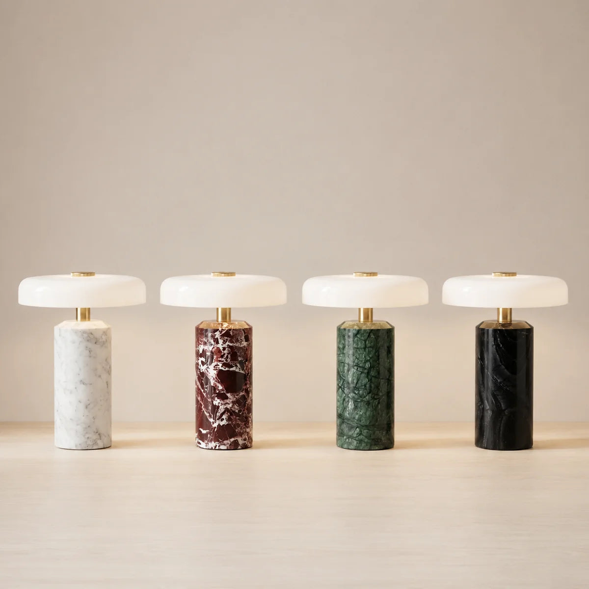 Marble Glass Table Lamp – Modern Rechargeable Ambient Lighting