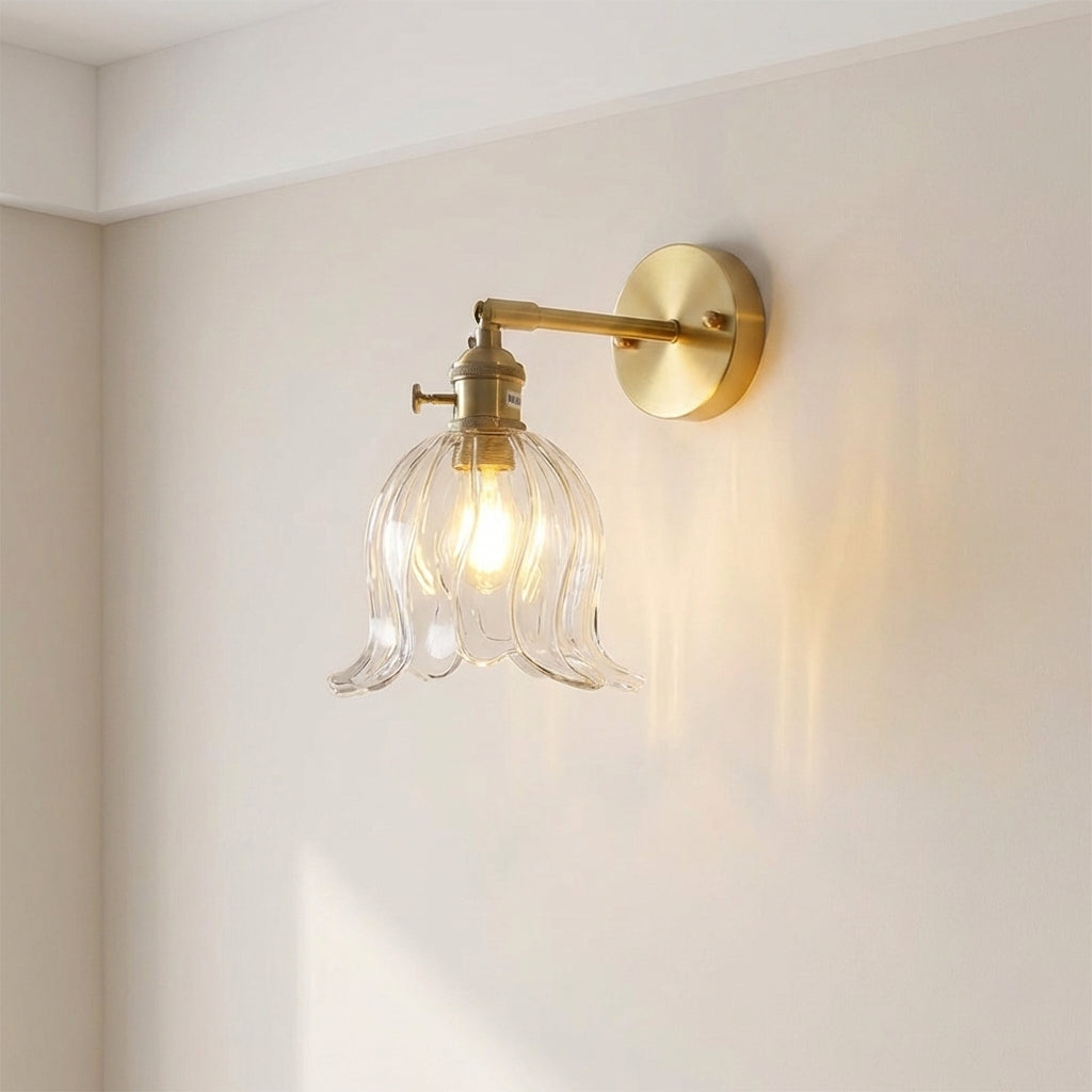 Flower Glass Wall Light – Vintage Floral Glass Lighting
