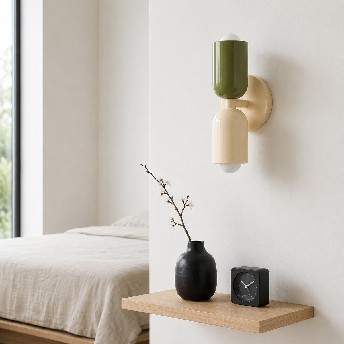 Scandinavian Colorful Wall Light – Dual-Shade Accent Lighting