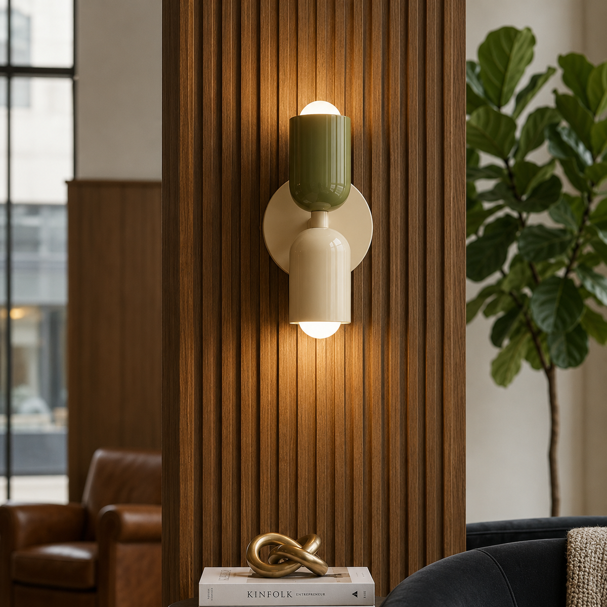Scandinavian Colorful Wall Light – Dual-Shade Accent Lighting