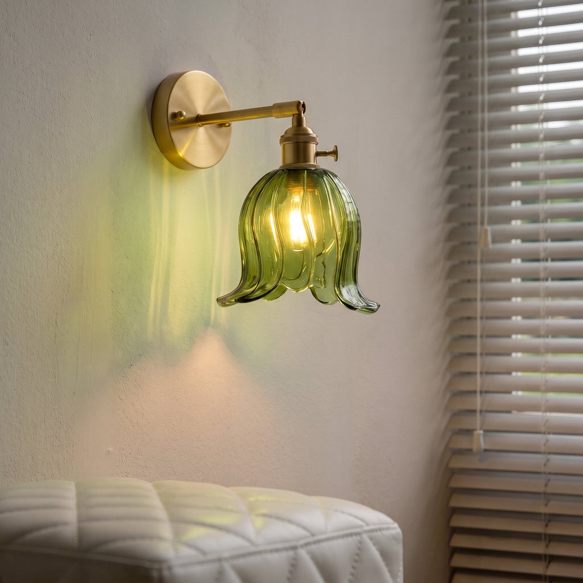 Flower Glass Wall Light – Vintage Floral Glass Lighting