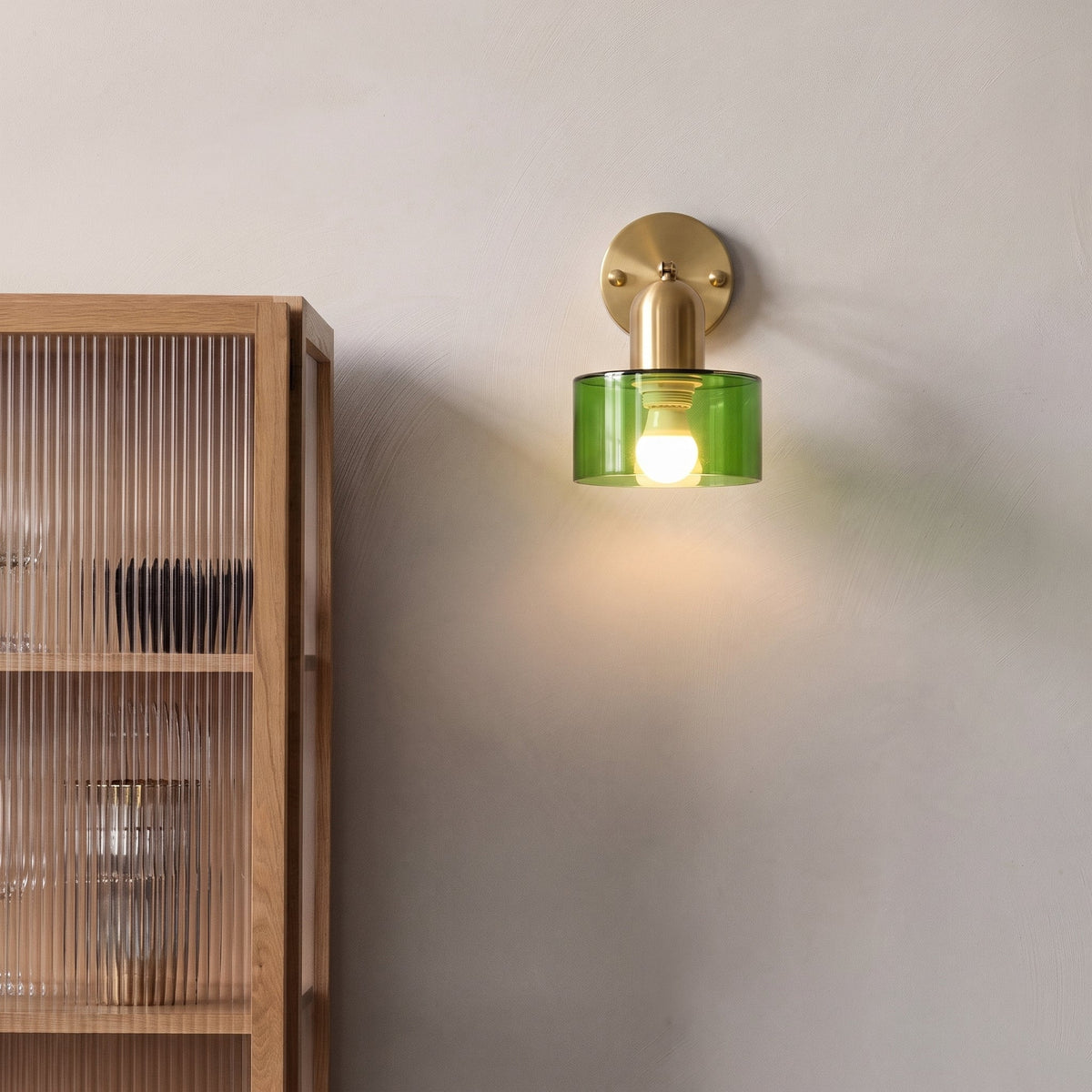 Colored Glass Bauhaus Wall Light – Retro Modern Wall Lighting