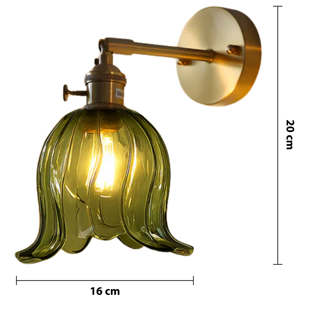 Flower Glass Wall Light – Vintage Floral Glass Lighting