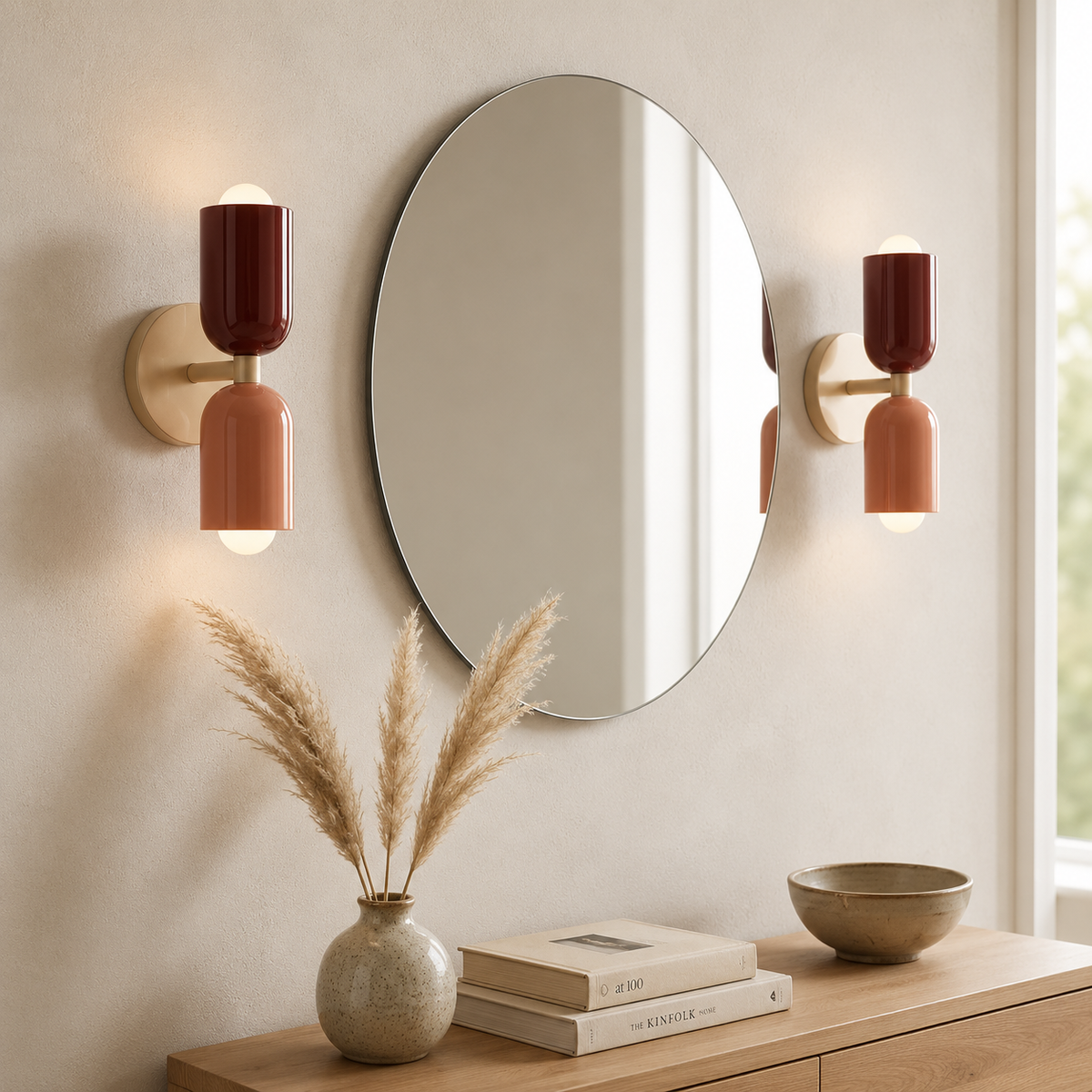 Scandinavian Colorful Wall Light – Dual-Shade Accent Lighting