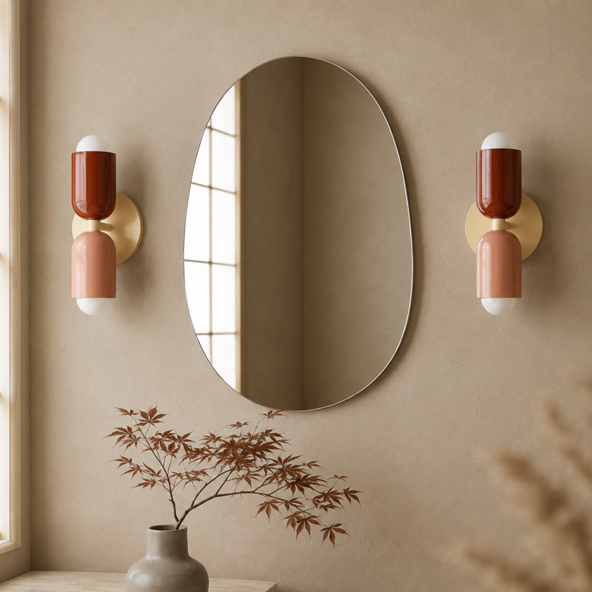 Scandinavian Colorful Wall Light – Dual-Shade Accent Lighting