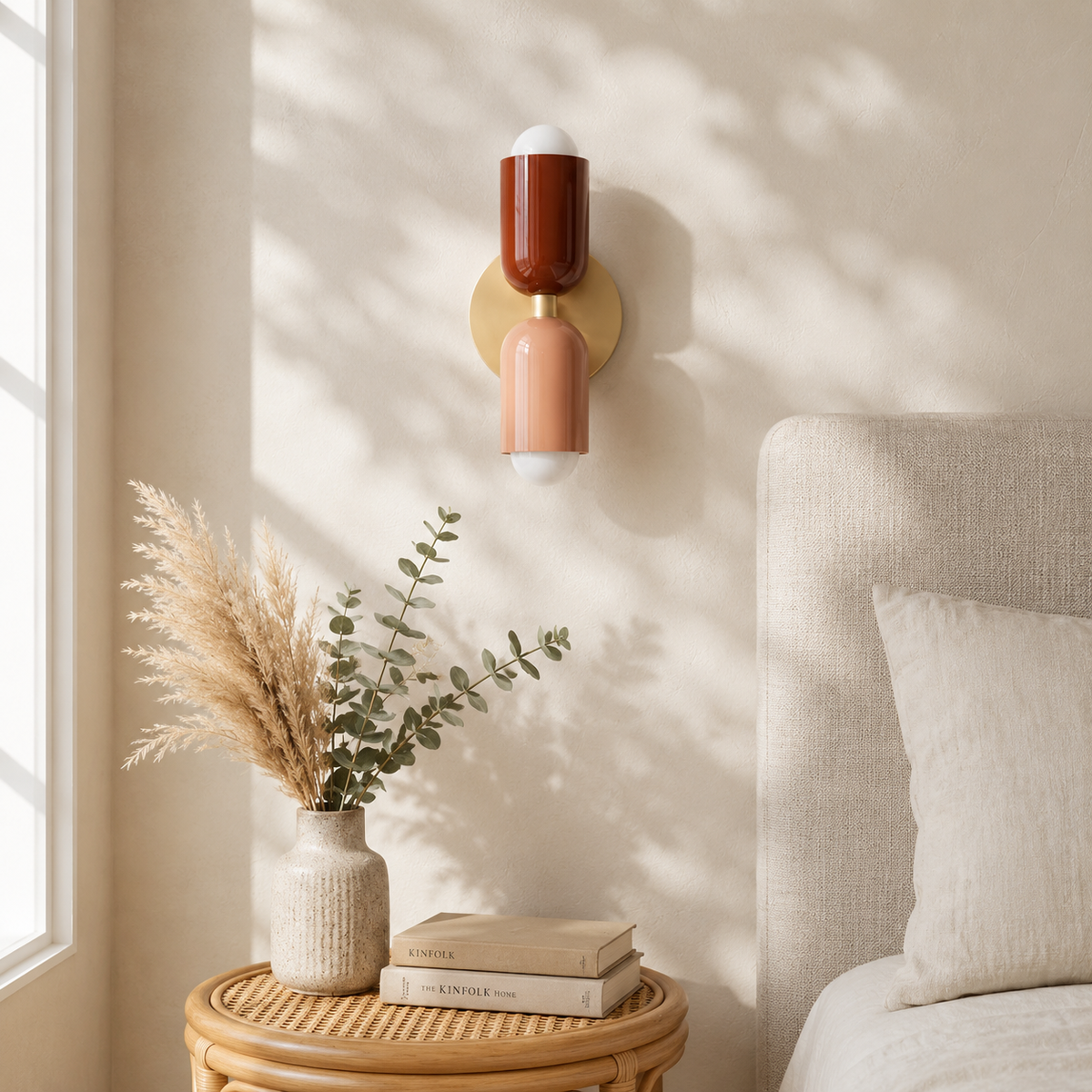 Scandinavian Colorful Wall Light – Dual-Shade Accent Lighting
