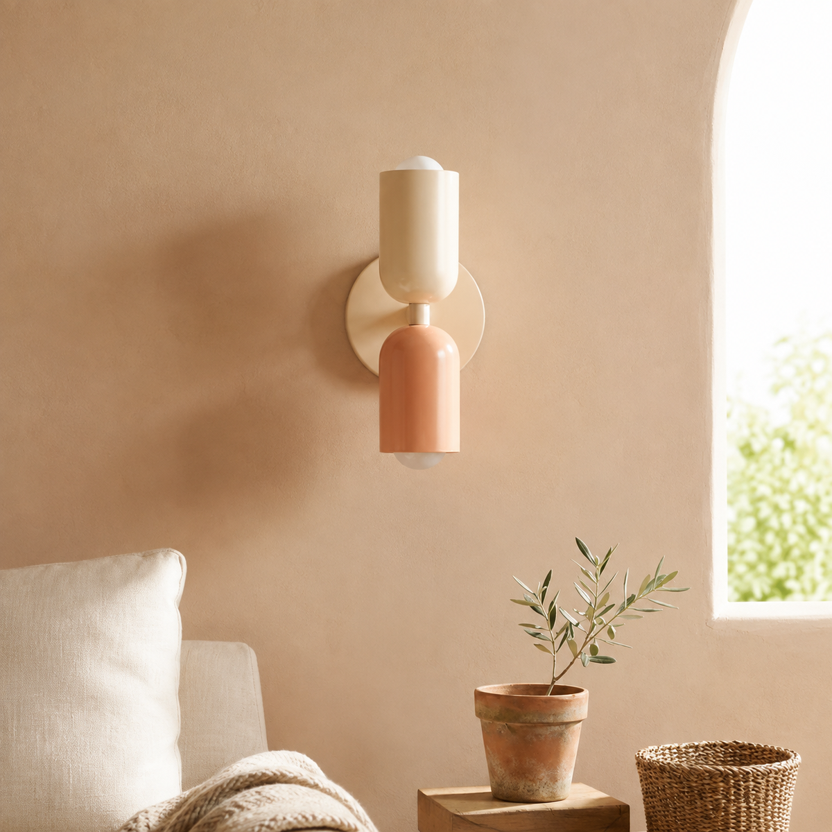 Scandinavian Colorful Wall Light – Dual-Shade Accent Lighting