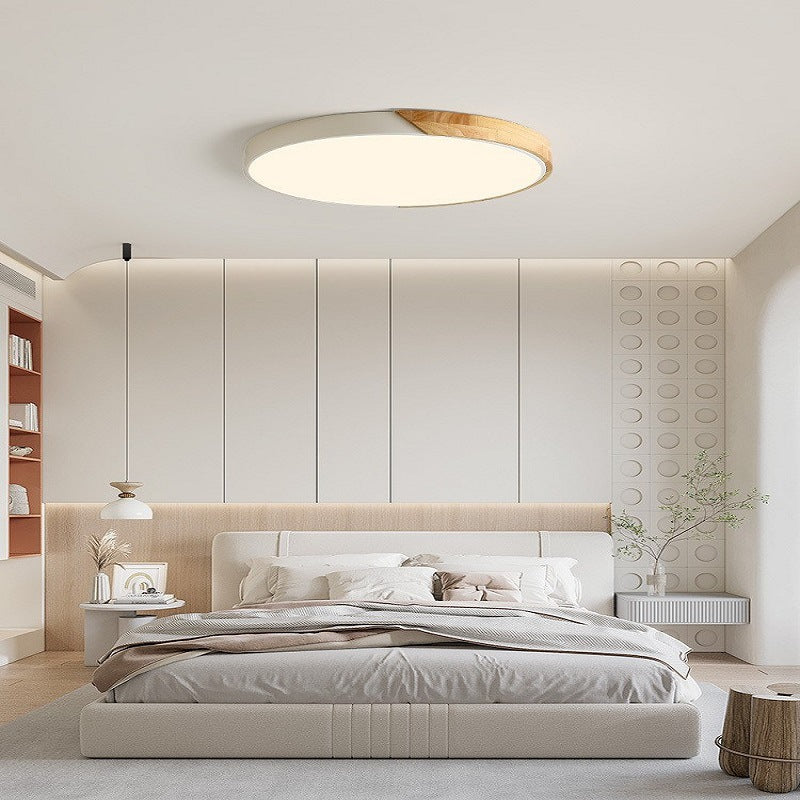 Nordic Wooden Ceiling Light – Modern Scandinavian LED Lighting