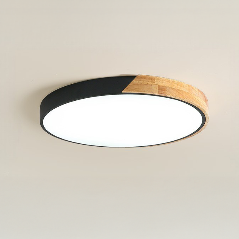 Nordic Wooden Ceiling Light – Modern Scandinavian LED Lighting