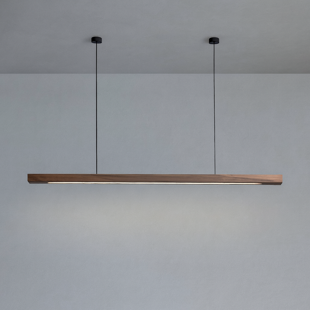 Gindo Bar Kitchen Pendant Light – Modern Linear Wooden Lighting