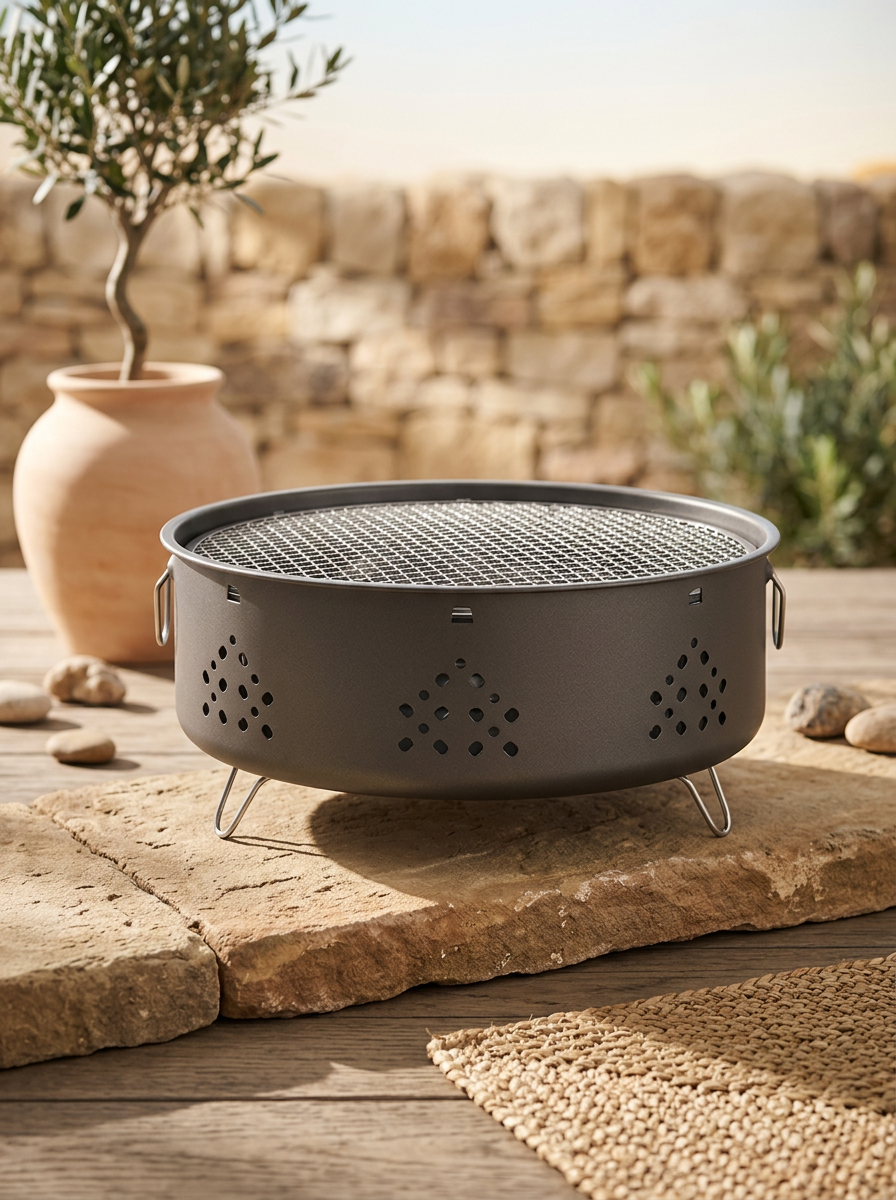 Barbeque Grill Portable Charcoal Round Camping | Picnics