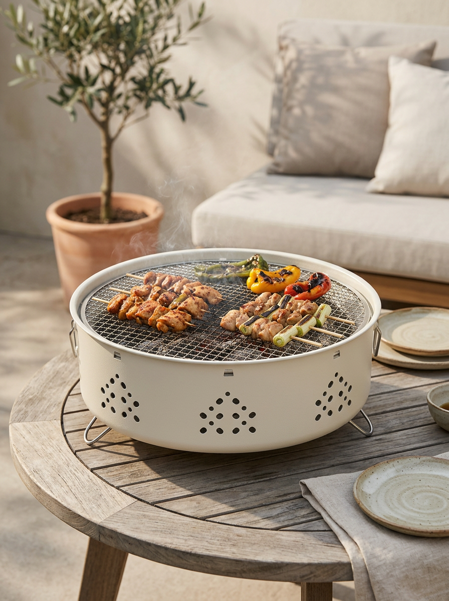 Barbeque Grill Portable Charcoal Round Camping | Picnics