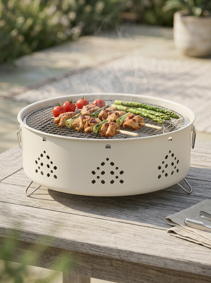 Barbeque Grill Portable Charcoal Round Camping | Picnics