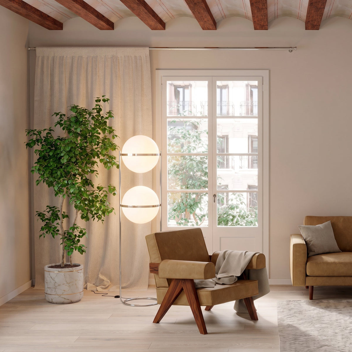 Mid-Century Modern Geometric Globe LED Lighting