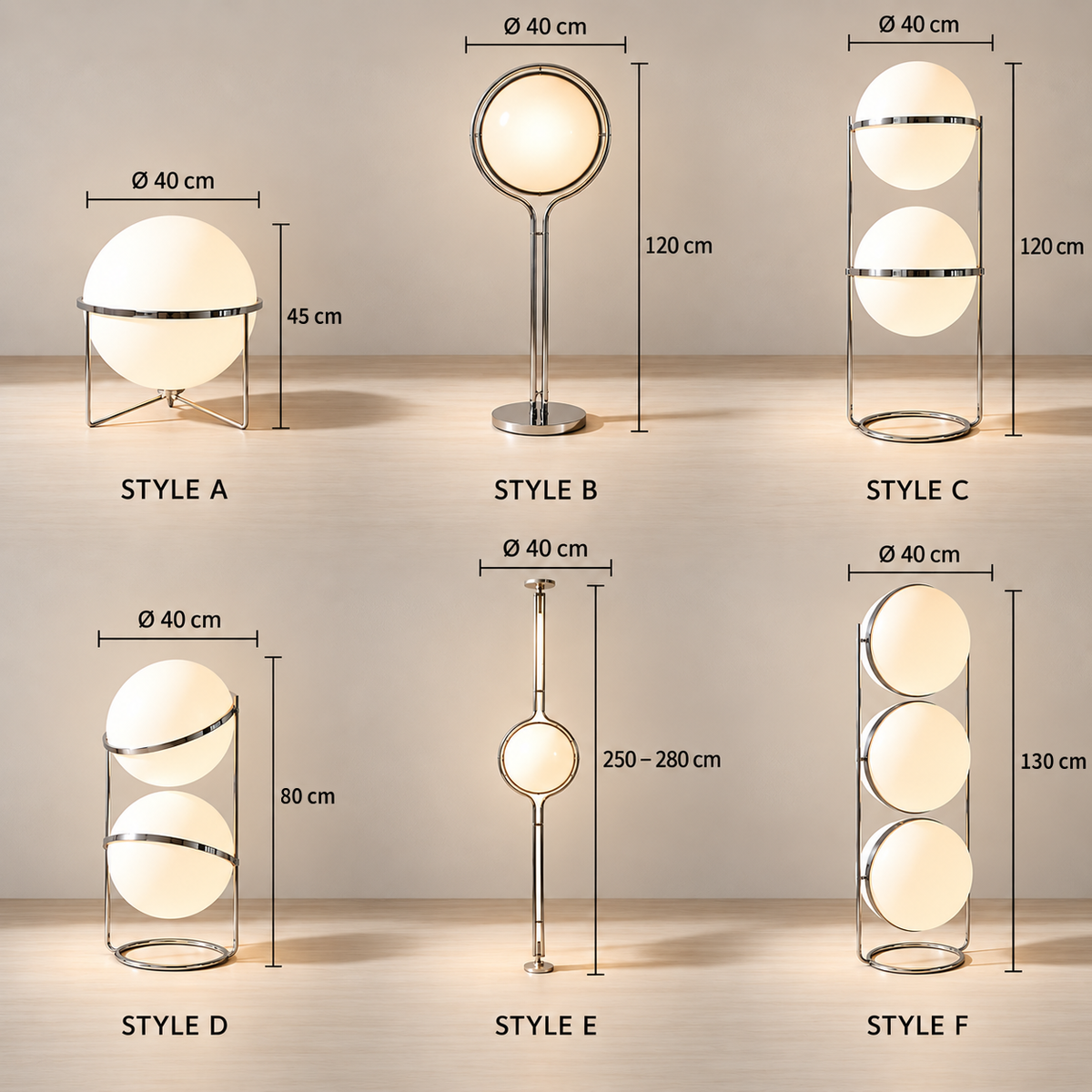 Mid-Century Modern Geometric Globe LED Lighting