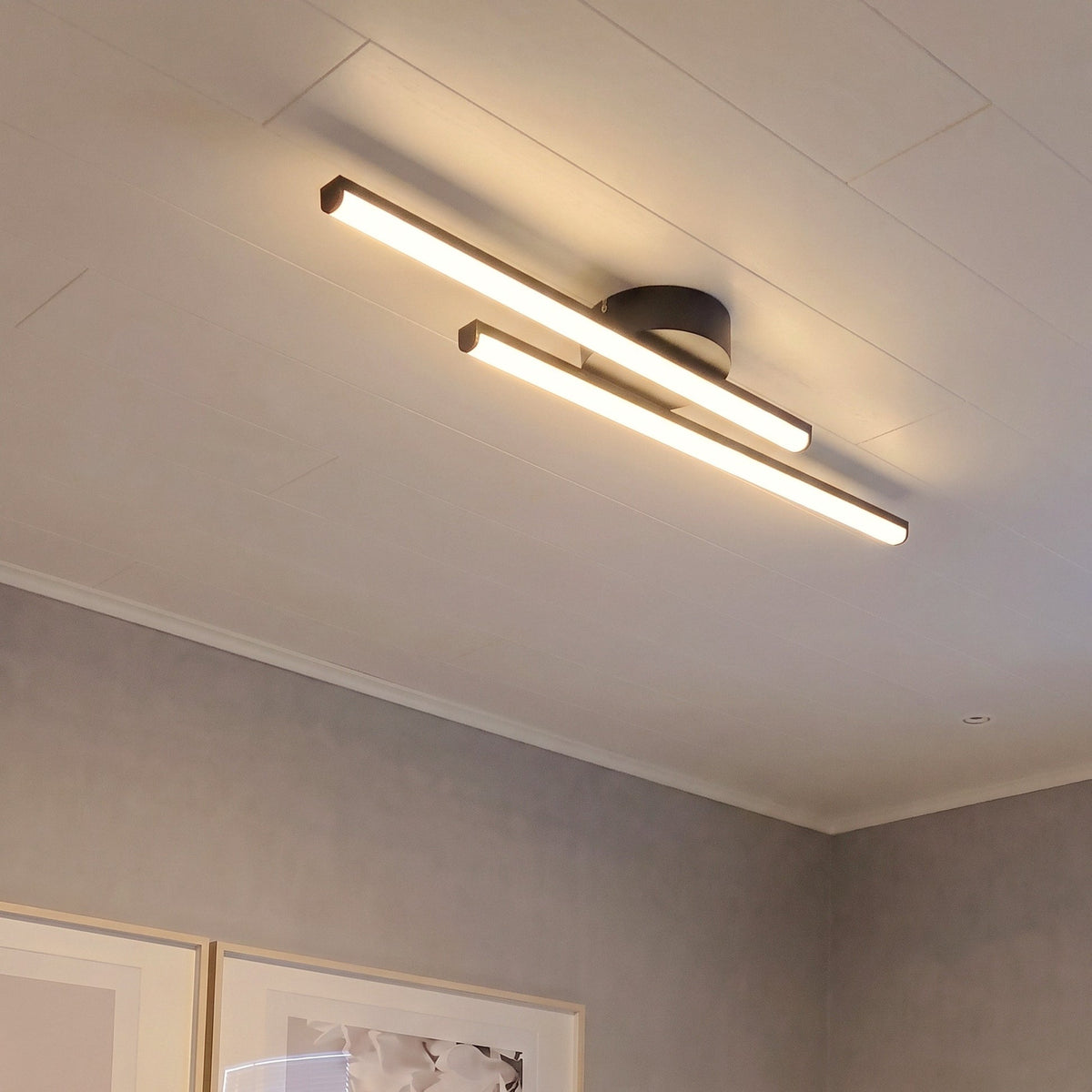 Double Linear LED Ceiling Light – Minimalist Bar Lighting