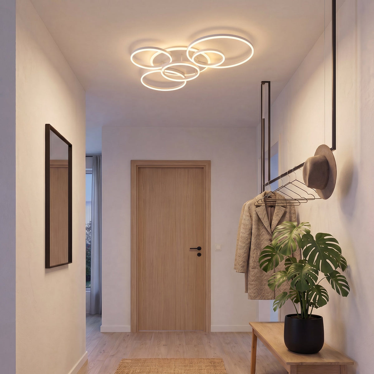 Interlocking LED Ring Ceiling Light – Geometric Ceiling Lighting