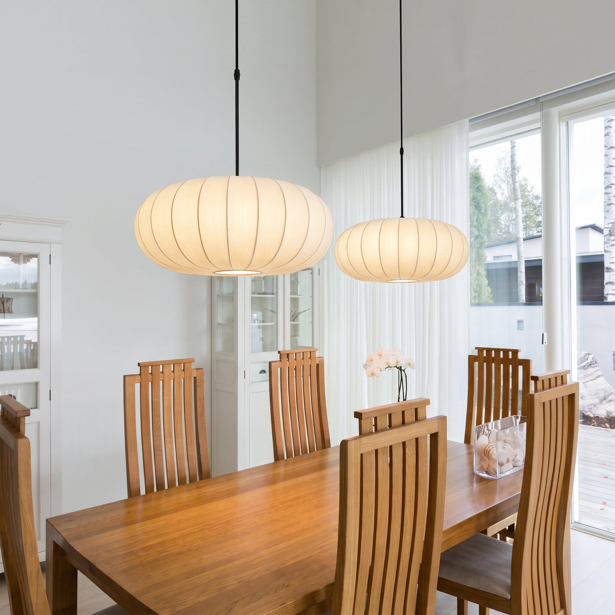Verona Silk Pendant Light – Elegant Modern Hanging Lighting