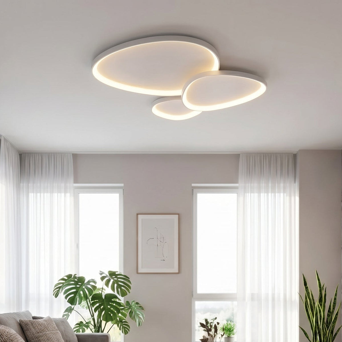 Modern Circular LED Ceiling Light – Contemporary Geometric Lighting