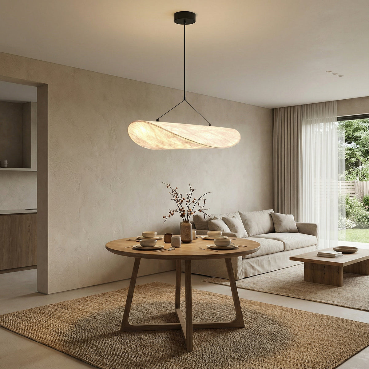 Japandi Pendant Light – Modern Minimalist Hanging Lighting