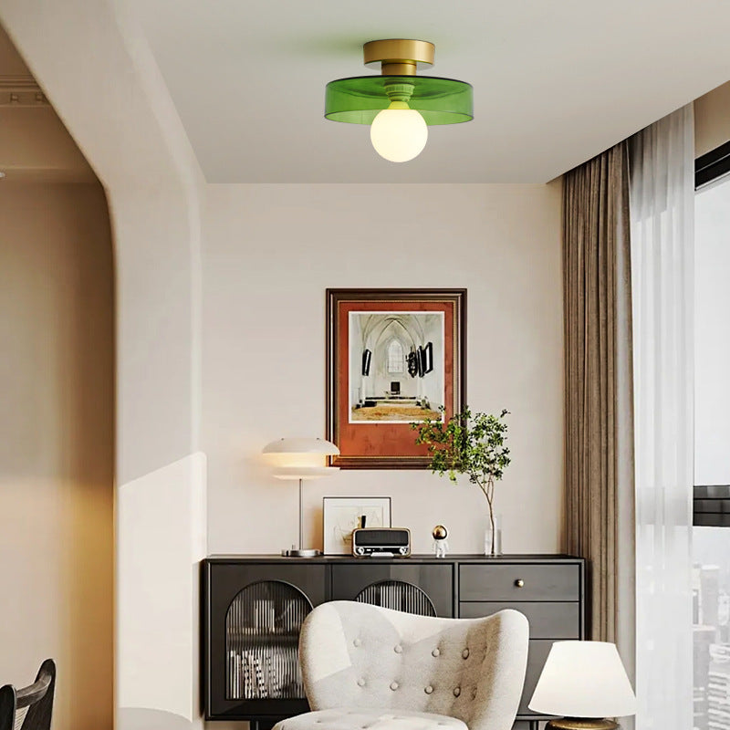 French Bauhaus Ceiling Light – Retro Glass Lighting for Modern Interiors