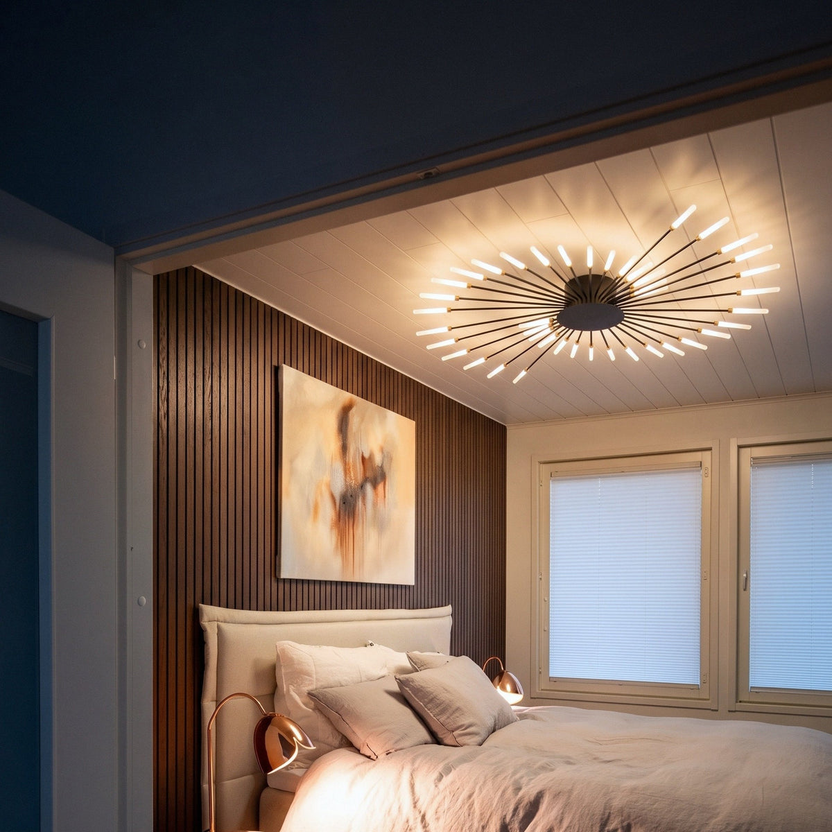 Sunburst LED Ceiling Light – Contemporary Starburst Lighting