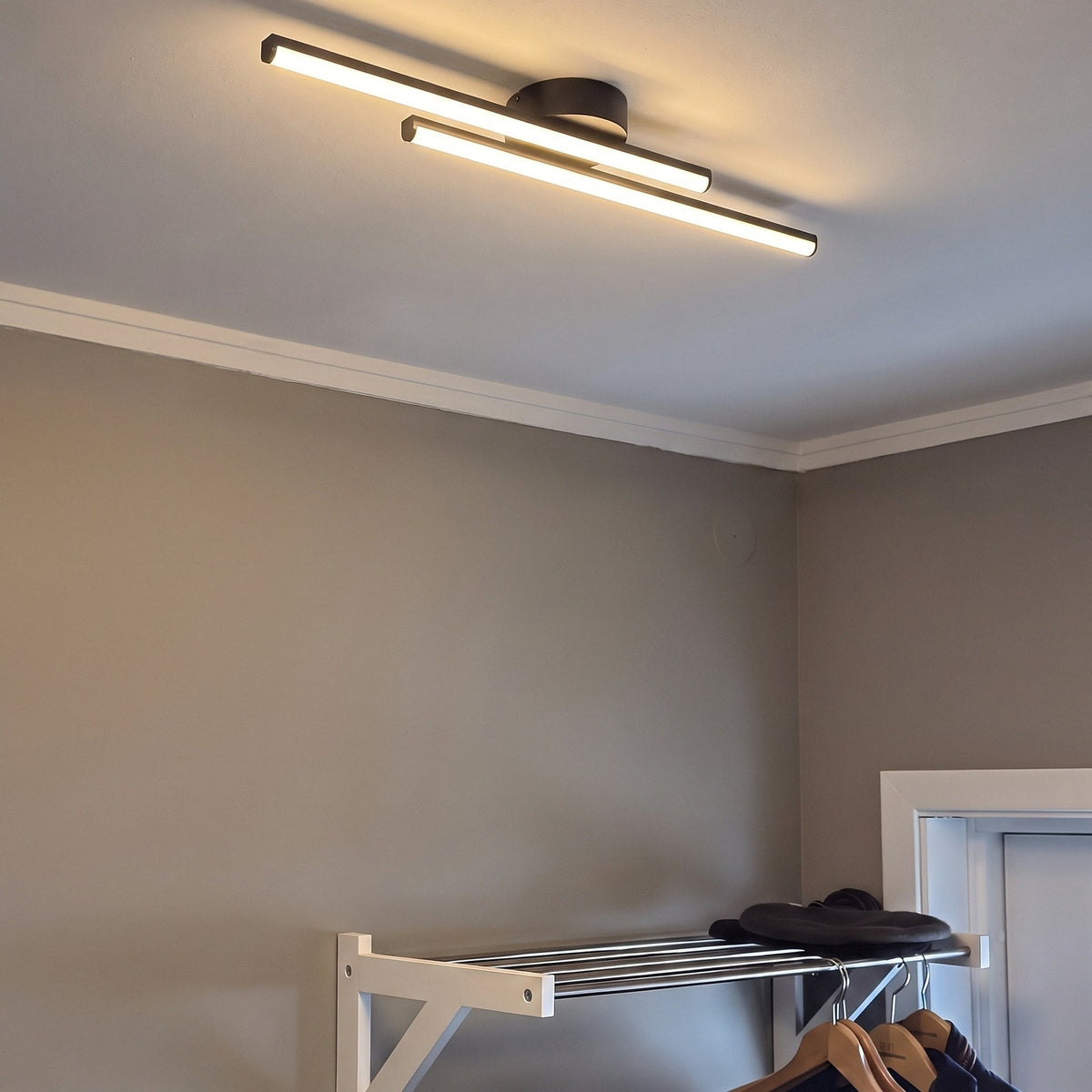 Double Linear LED Ceiling Light – Minimalist Bar Lighting