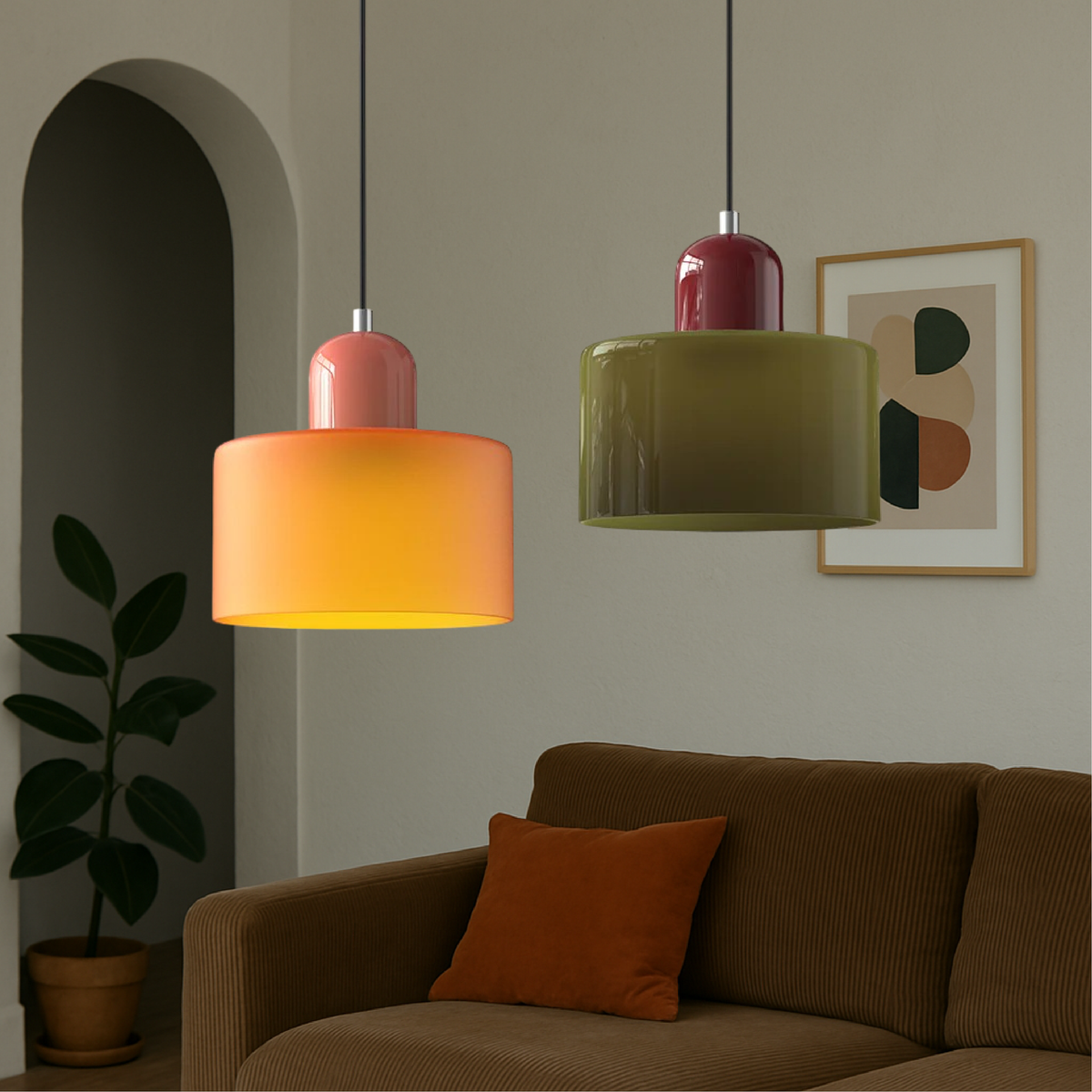 Creative Bauhaus Pendant Light – Colorful Retro Glass Lighting