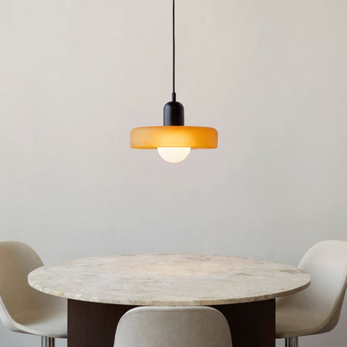 Bauhaus Colored Glass Pendant Light – Retro Modern Hanging Lighting