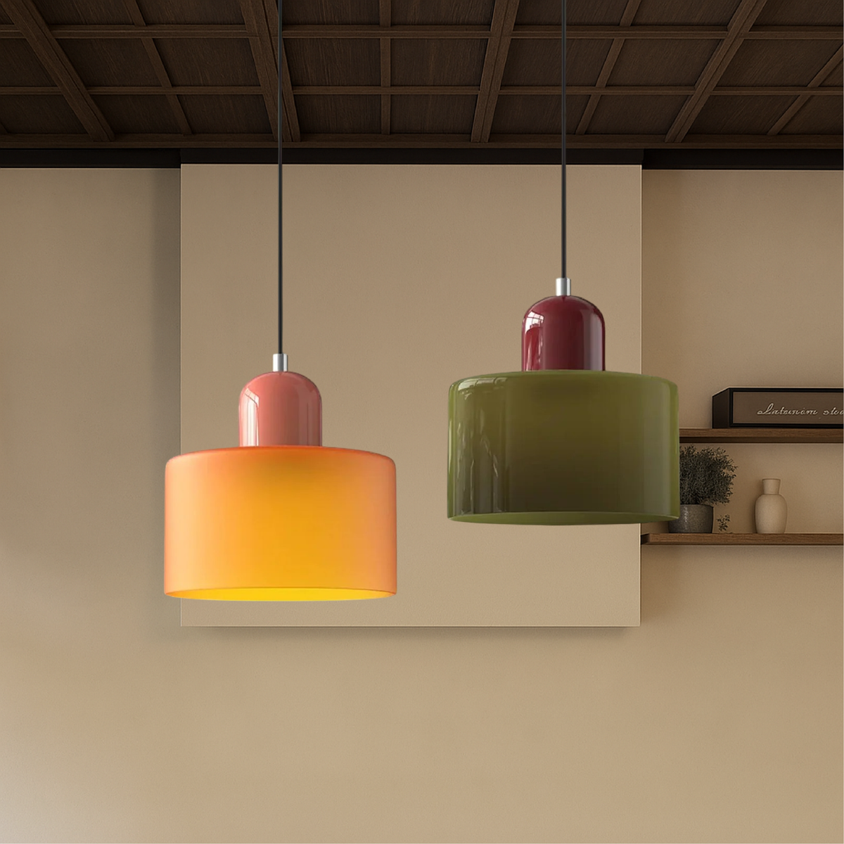 Creative Bauhaus Pendant Light – Colorful Retro Glass Lighting